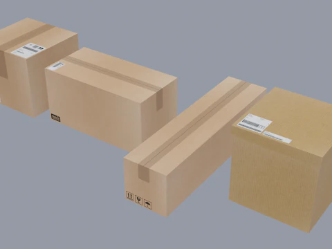 창고 자산 번들 - 저폴리 3D 모델