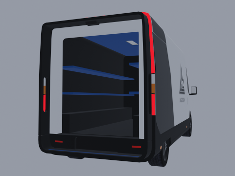 Фургон доставки 3D Модель