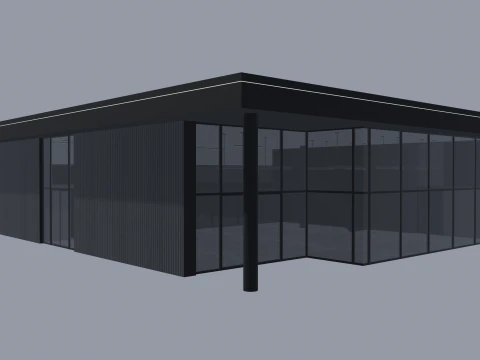Dealership-Showroom - Low poly 3D Model