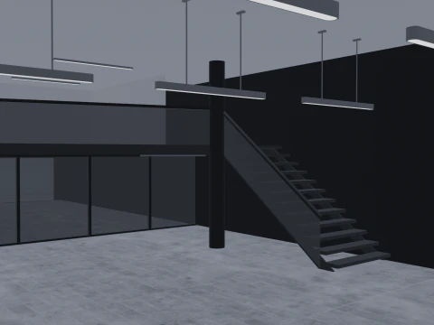 Dealership-Showroom - Low poly 3D Model
