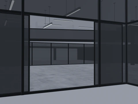 Dealership-Showroom - Low poly 3D Model