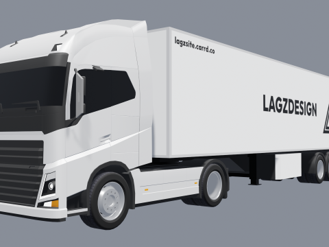 트럭 - 저 폴리 3D 모델