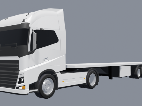 트럭 - 저 폴리 3D 모델