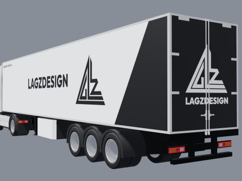 트럭 - 저 폴리 3D 모델