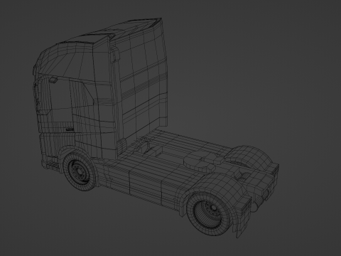 트럭 - 저 폴리 3D 모델