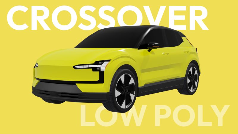 Кроссовер 3D Модель .c4d .max .obj .3ds .fbx .stl .blend 