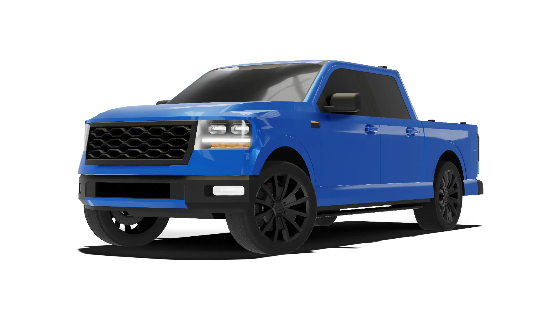 Pickup Truck 3D Model .c4d .max .obj .3ds .fbx .stl .blend 