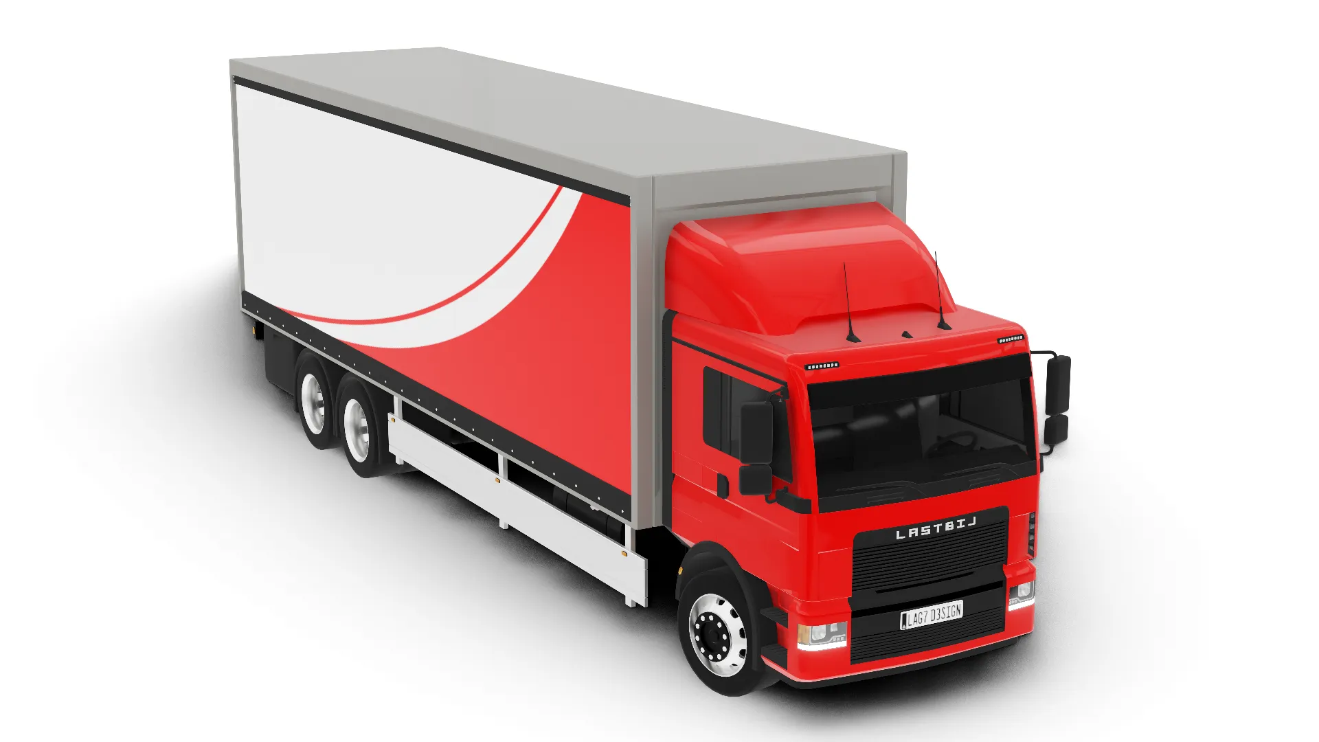 Cargo Truck 3D Model .c4d .max .obj .3ds .fbx .stl .blend 