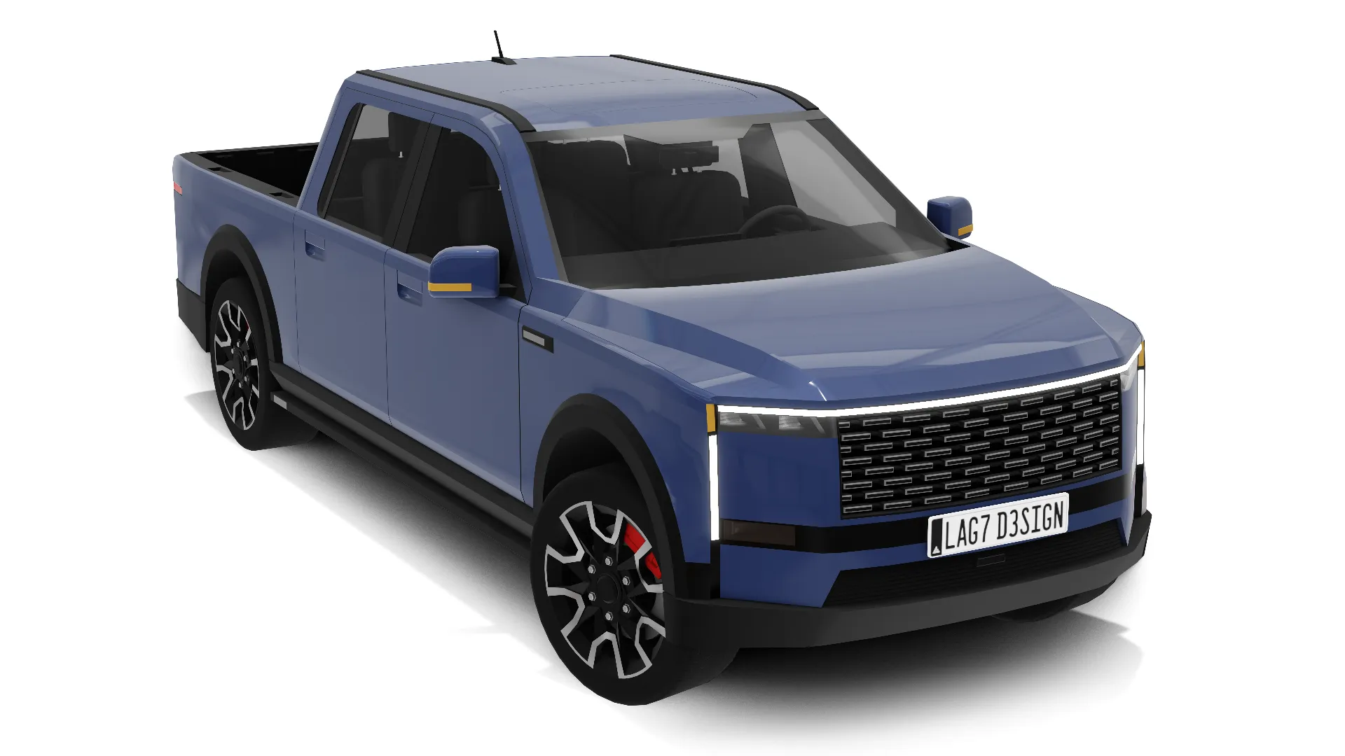 Pickup truck - Generic 3D Model .c4d .max .obj .3ds .fbx .stl .blend 