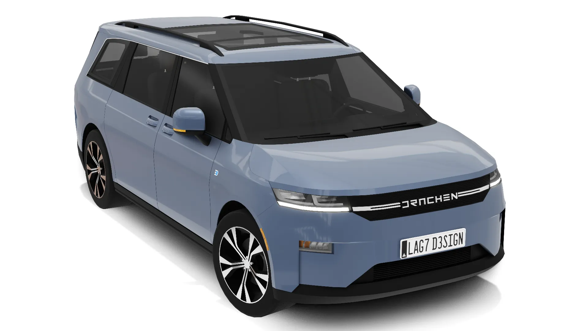 Minivan - Generic 3D Model .c4d .max .obj .3ds .fbx .stl .blend 