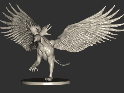 Original 3D Printed Fantastic Bird Sculpture 3D Print Model