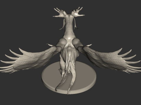 Original 3D Printed Fantastic Bird Sculpture 3D Принт Модель
