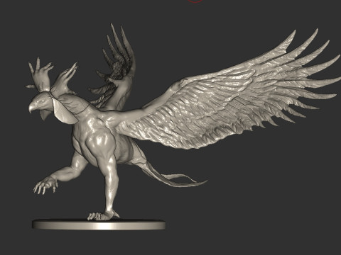 Original 3D Printed Fantastic Bird Sculpture 3D Принт Модель