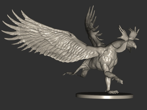 Original 3D Printed Fantastic Bird Sculpture 3D Принт Модель