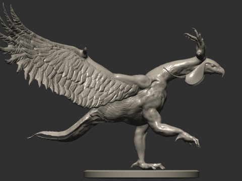Original 3D Printed Fantastic Bird Sculpture 3D Принт Модель