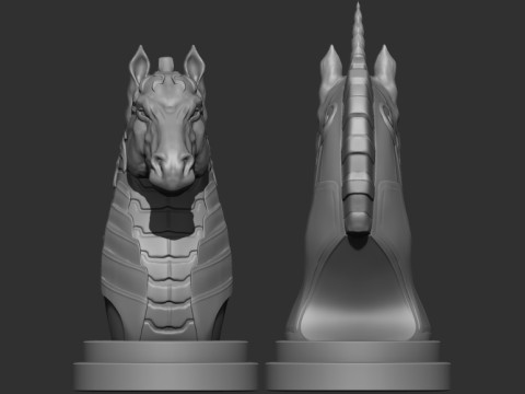 Two Original 3D-Printed Chess Knight Designs Model Cetak 3D