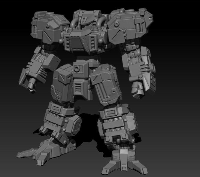 Front Mission Wanzer 3Dプリントモデル .c4d .max .obj .3ds .fbx .stl .blend 