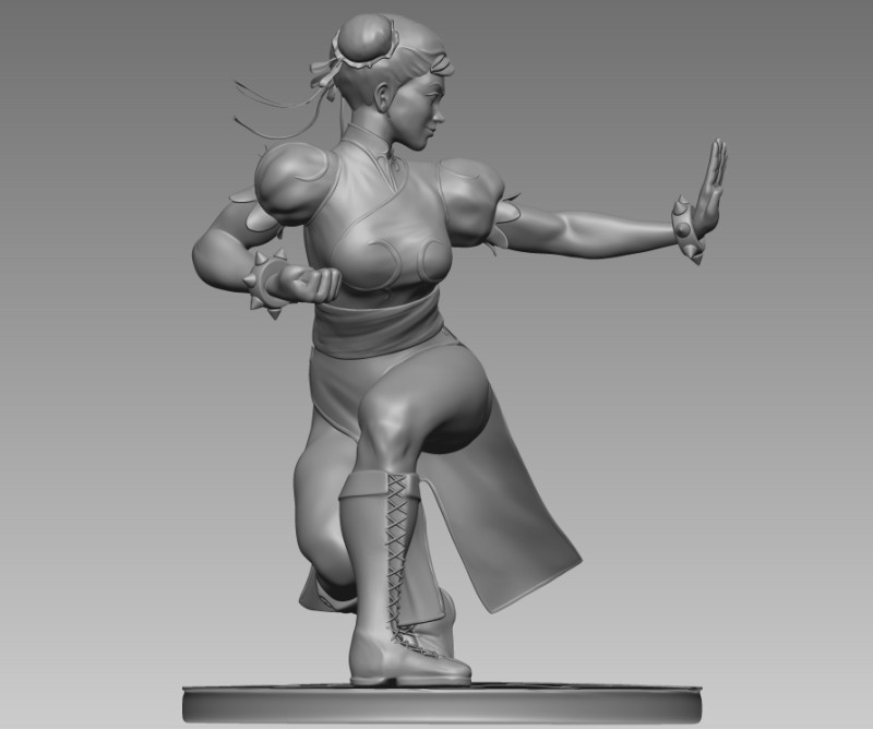 Chun Li Street Fighter 3D print model 3D printmodel .c4d .max .obj .3ds .fbx .stl .blend