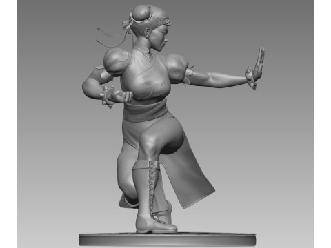 Chun Li Street Fighter 3D print model 3Dプリントモデル