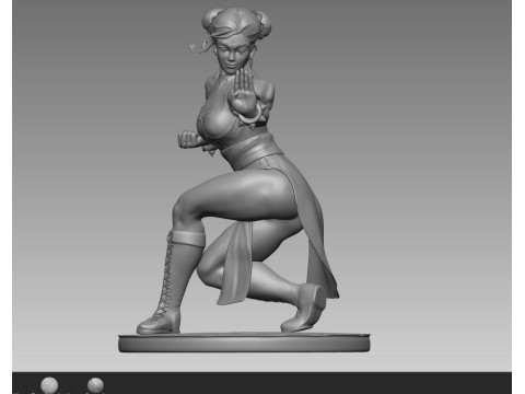 Chun Li Street Fighter 3D print model 3D printmodel