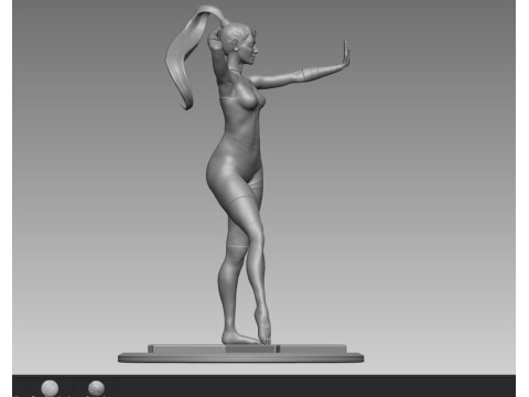 Dancer girl LaTeX 3D Druckmodell