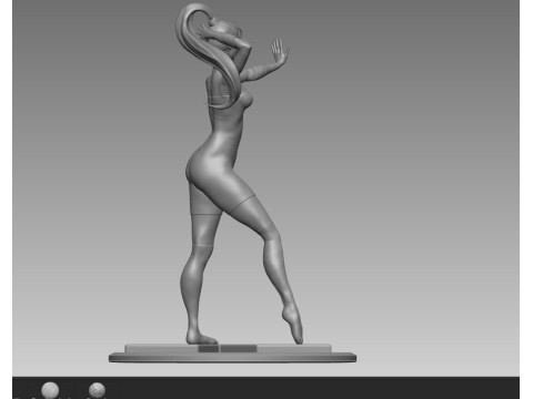 Dancer girl LaTeX 3D Druckmodell