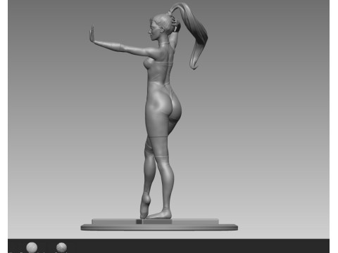 Dancer girl LaTeX 3D Druckmodell