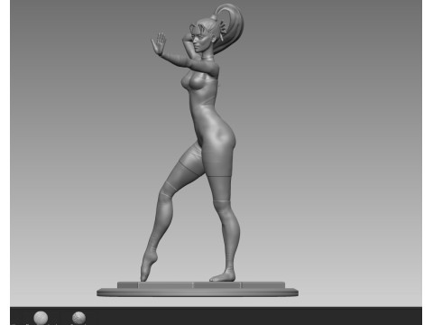 Dancer girl LaTeX 3D Druckmodell