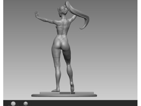 Dancer girl LaTeX 3D Druckmodell