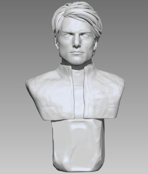 Tom Cruise 3d sculpture bust for print 3D Druckmodell .c4d .max .obj .3ds .fbx .stl .blend