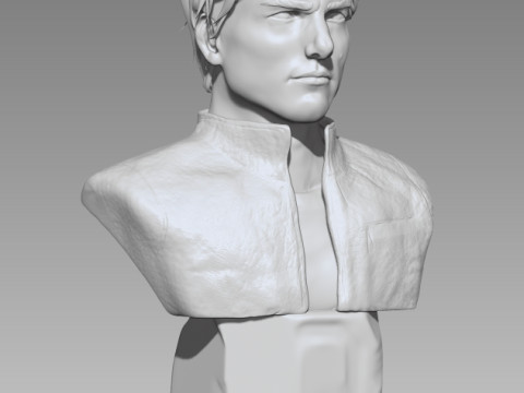 Tom Cruise 3d sculpture bust for print 3D Druckmodell