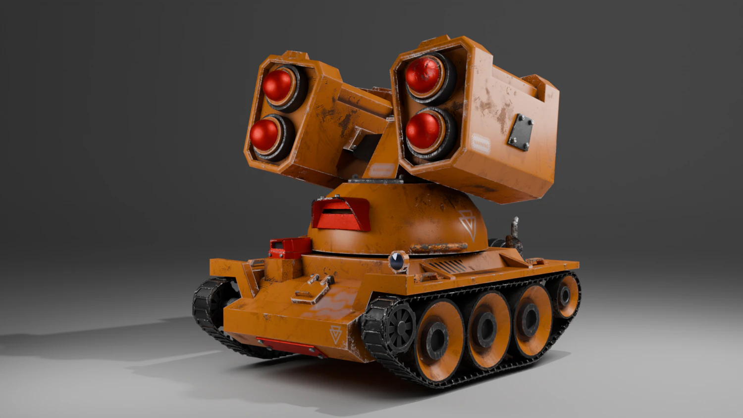 Stylized tank 3D Model .c4d .max .obj .3ds .fbx .stl .blend 