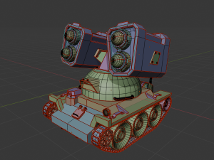 Stylized tank Modelo 3D