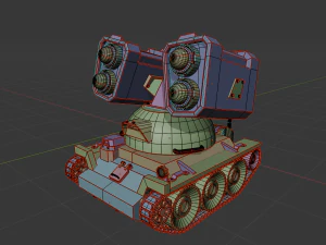 Stylized tank 3D Model