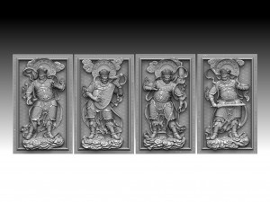 Four Heavenly Kings Model 3D print model 3D मॉडल