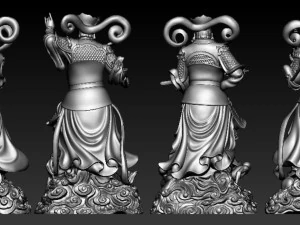 Escultura dos Quatro Reis Celestiais modelo de impress&atilde;o 3D Modelo 3D