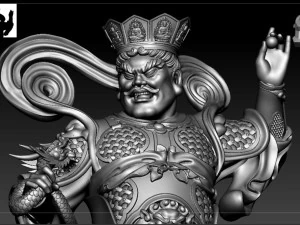 Escultura dos Quatro Reis Celestiais modelo de impress&atilde;o 3D Modelo 3D