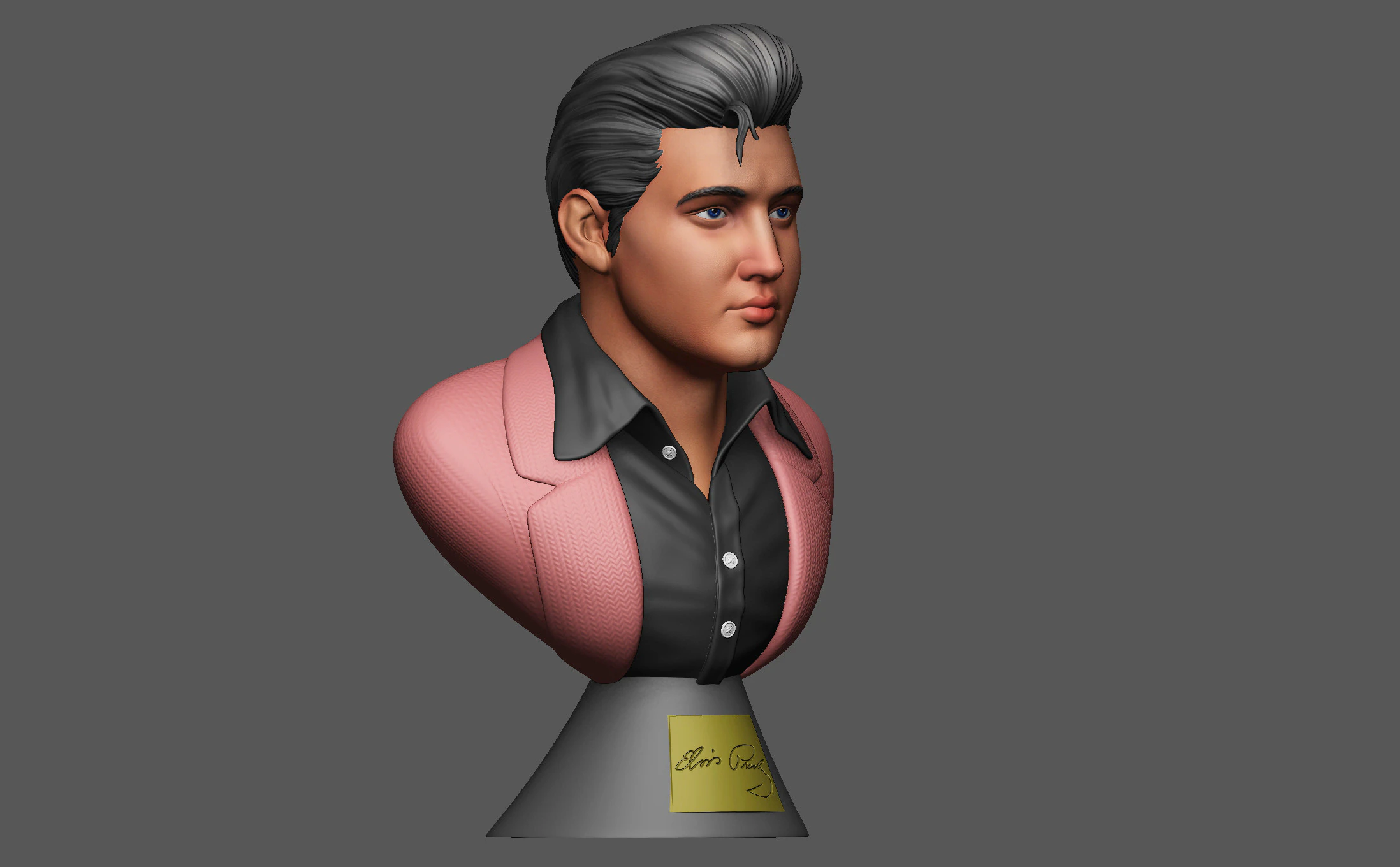 Elvis Presley 3D Print Model .c4d .max .obj .3ds .fbx .stl .blend 