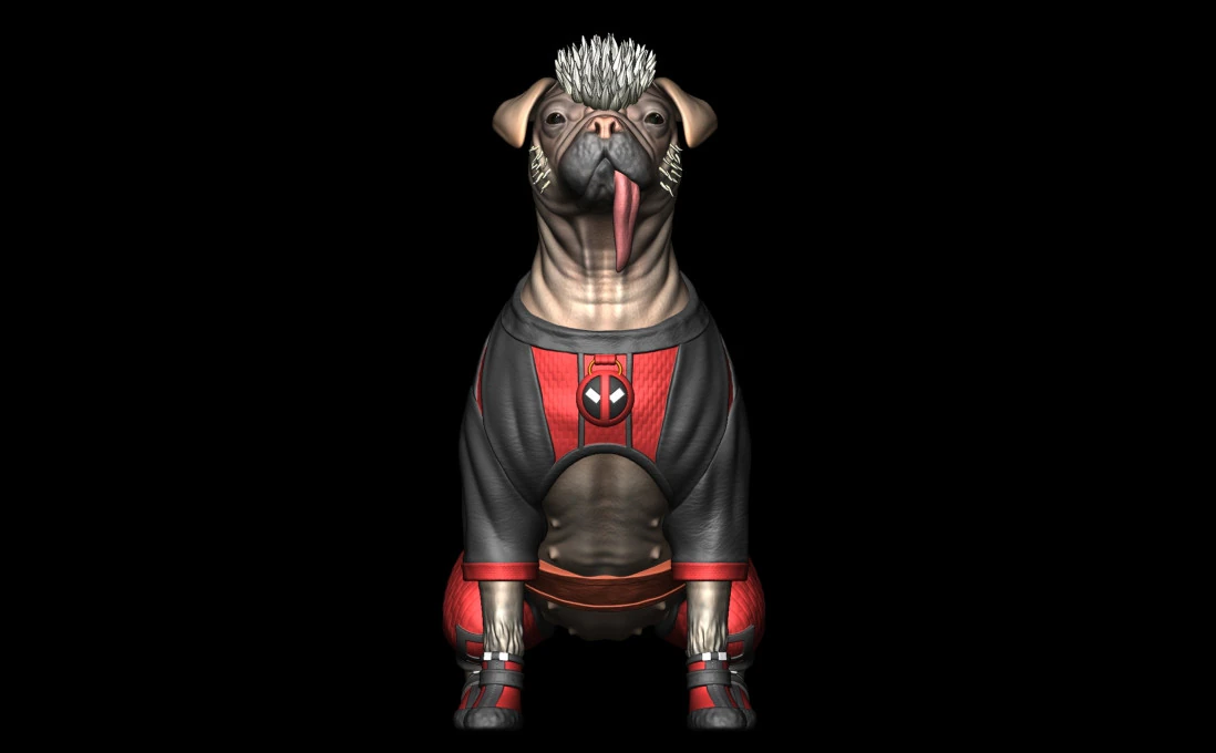 Догпул 3D Принт Модель .c4d .max .obj .3ds .fbx .stl .blend 