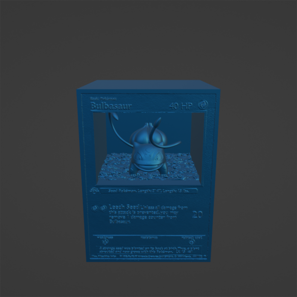 0001 Pokemon Bulbasaur Custom Diorama Display 3D Druckmodell .c4d .max .obj .3ds .fbx .stl .blend
