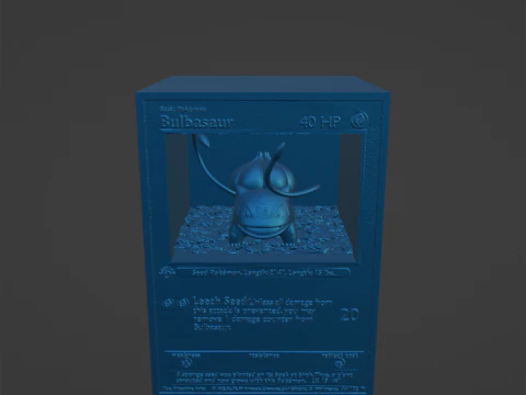 0001 Display Diorama personalizzato Pokemon Bulbasaur Modello di stampa 3D