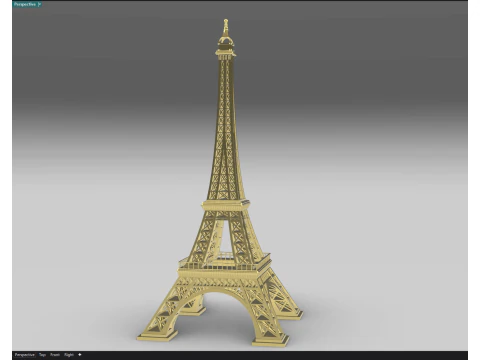 Torre Eiffel alta detalhada Modelo 3D