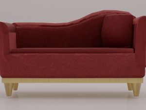 Red sofa Model 3D
