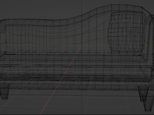 Red sofa 3D 模型