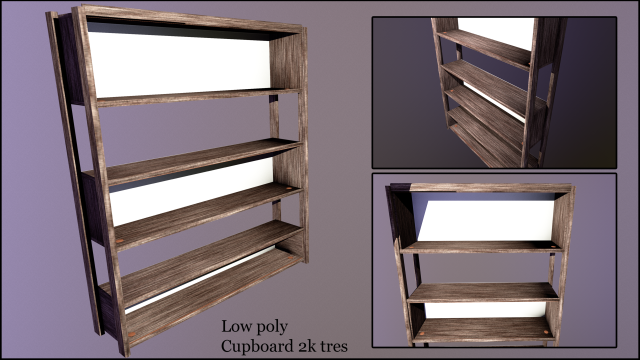 Wooden cabinet 3D 모델 .c4d .max .obj .3ds .fbx .stl .blend 