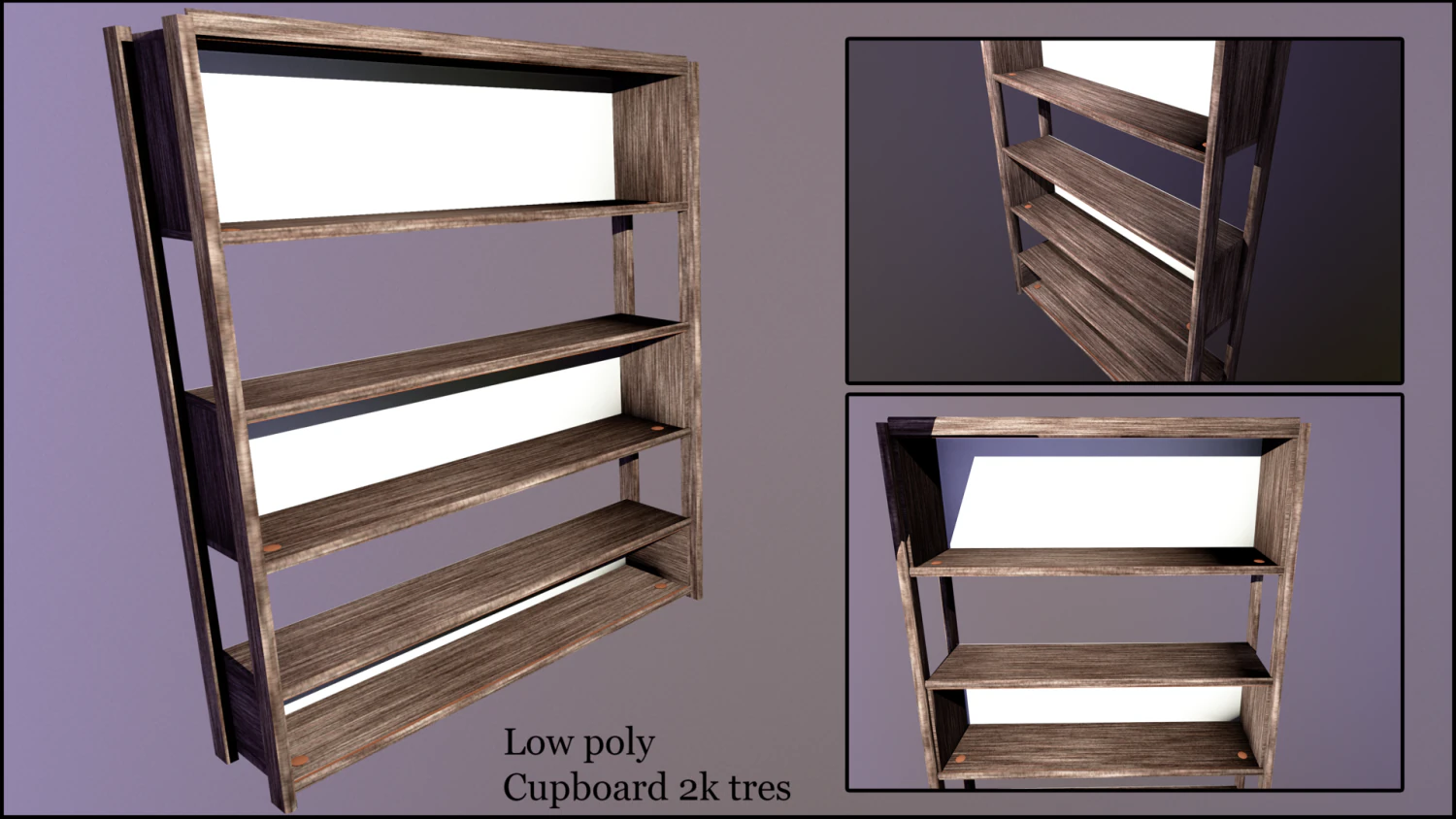 Wooden cabinet 3D Model .c4d .max .obj .3ds .fbx .stl .blend 
