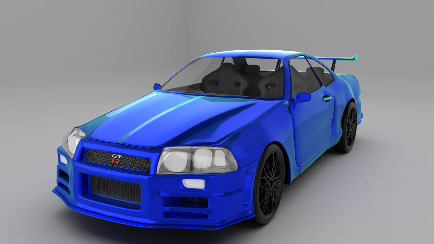 Nissan skyline r34 3D Model .c4d .max .obj .3ds .fbx .stl .blend