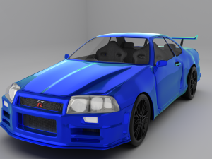 Nissan skyline r34 3D मॉडल