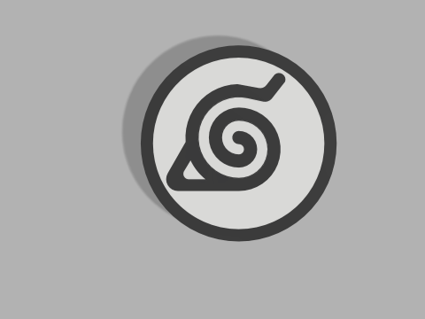 Naruto-Themed 3D Printable Konoha Coaster - Perfect for Fans Collectors 3D Print Model