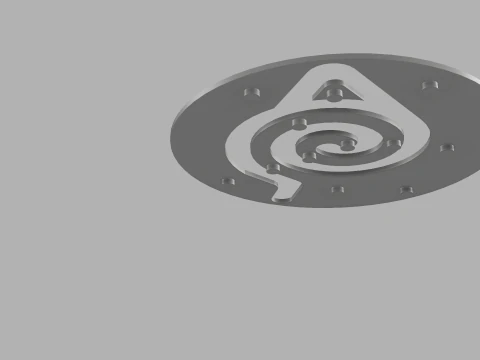 Naruto-Themed 3D Printable Konoha Coaster - Perfect for Fans Collectors 3D Print Model